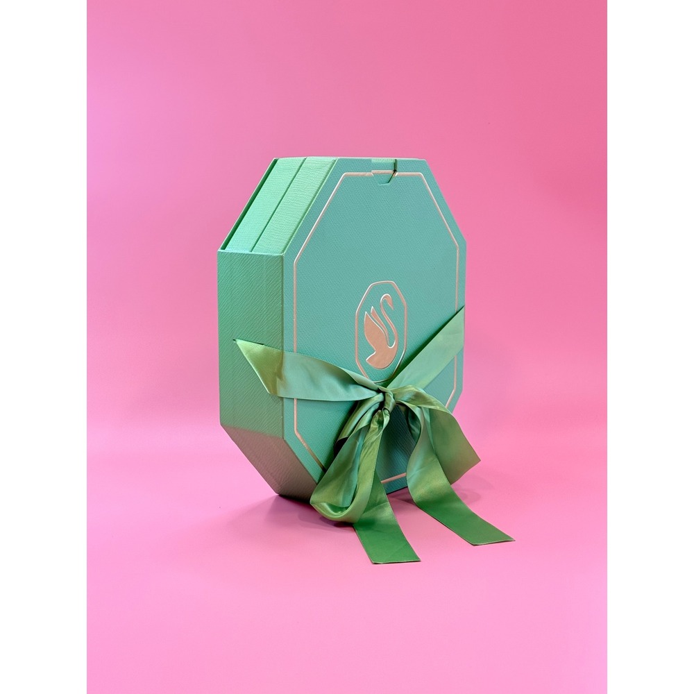Swarovski Mint Green Octagonal Jewelry Presentation Box Necklace Bracelet Earrin